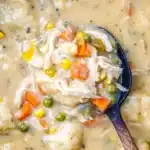 Crock Pot Chicken and Dumplings Recipe for Cozy Comfort 14 Creamy crock pot chicken and dumplings with vegetables in thick sauce