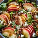 Autumn Harvest Honeycrisp Apple and Feta Salad – Fresh & Festive 11 Autumn Honeycrisp apple and feta salad with pecans and greens