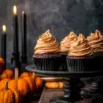 Chocolate Pumpkin Cupcakes – Festive Fall Treats 17 Chocolate pumpkin cupcakes with spiced frosting and fall candles
