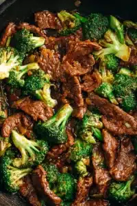 Chinese Beef and Broccoli stir fry with tender beef and glossy savory sauce