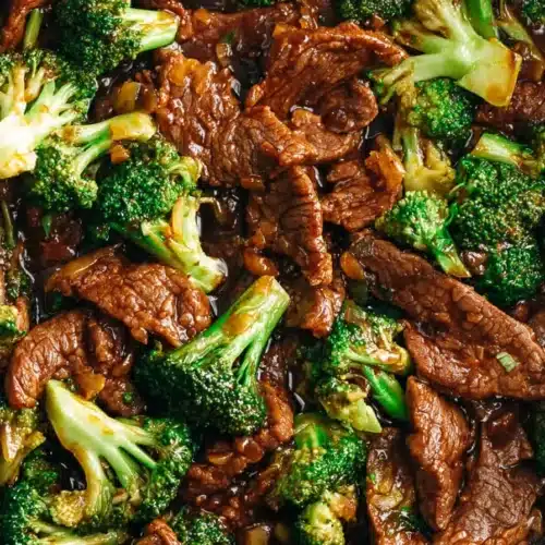 Chinese Beef and Broccoli stir fry with tender beef and glossy savory sauce